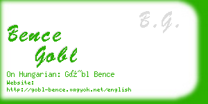 bence gobl business card